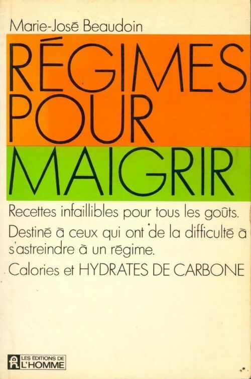 Livrenpoche : Régimes pour maigrir - Marie-Josée Beaudoin - Livre