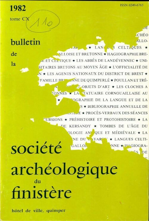 Livrenpoche : Bulletin de la société archéologique du Finistère Tome CX - Collectif - Livre