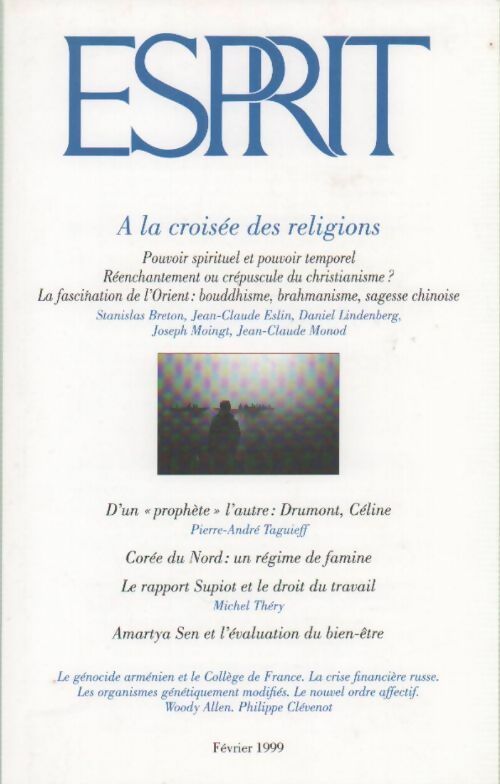 Livrenpoche : Esprit n°250. A la croisée des religions - Collectif - Livre