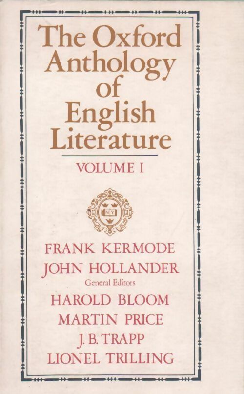 Livrenpoche : The oxford anthology of english literature Tome I - Collectif - Livre