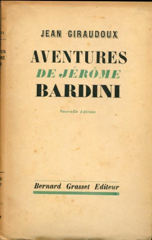 Livrenpoche : Aventures de Jérôme Bardini - Jean Giraudoux - Livre