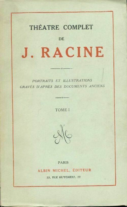 Livrenpoche : Théâtre complet Tome I - Jean Racine - Livre
