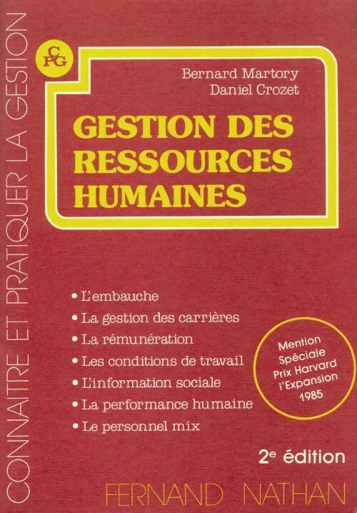 Livrenpoche : Gestion des ressources humaines - Bernard Martory, Daniel Crozet - Livre