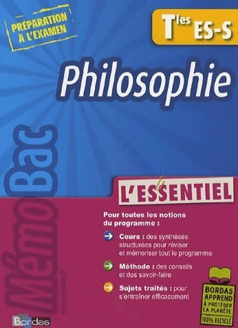 Livrenpoche : Philosophie terminales ES, S - Astrid Damier - Livre