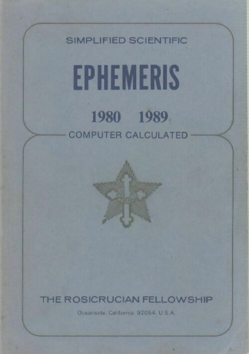 Livrenpoche : Simplified scientiic ephemeris 1980-1989. Computer calculated - Collectif - Livre