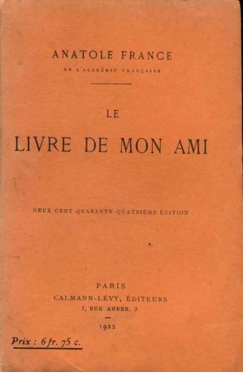 Livrenpoche : Le livre de mon ami - Anatole France - Livre