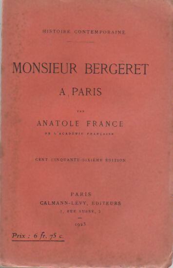 Livrenpoche : M. Bergeret à Paris - Anatole France - Livre