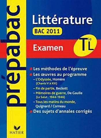 Livrenpoche : Littérature Terminale L 2011. Examen - Brigitte Wagneur - Livre