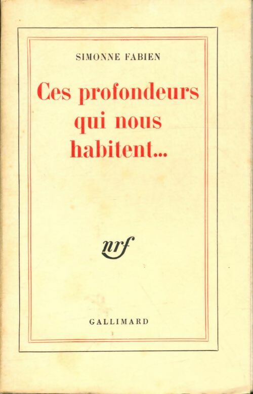 Livrenpoche : Ces profondeurs qui nous habitent... - Fabien Simone - Livre