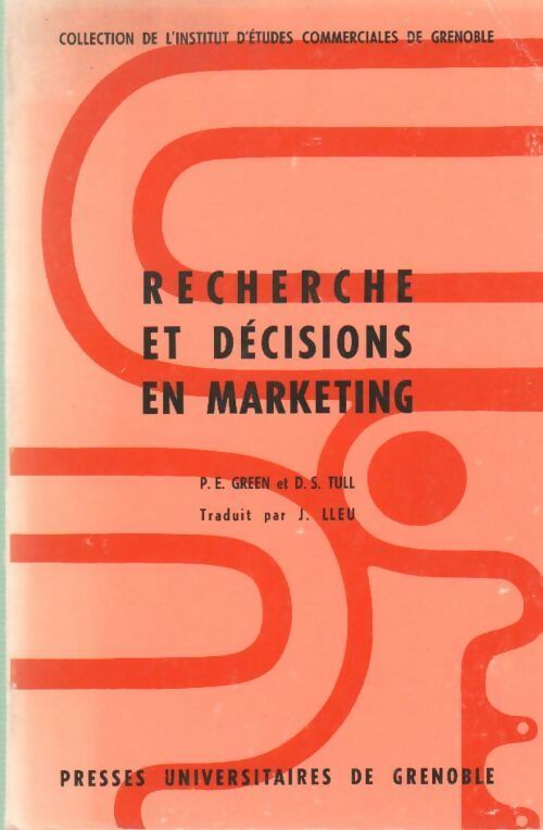 Livrenpoche : Recherche et décisions en marketing - P.E. Green, D.S Tull - Livre