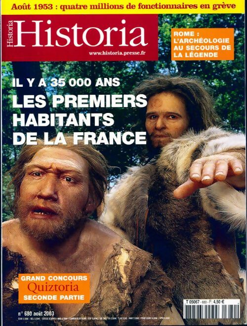 Livrenpoche : Historia n°680 : Il y a 35000 ans les premiers habitants de la France - Collectif - Livre