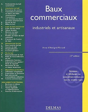 Livrenpoche : Baux commerciaux Industriels et artisanaux - Anne D'Andigné-Morand - Livre