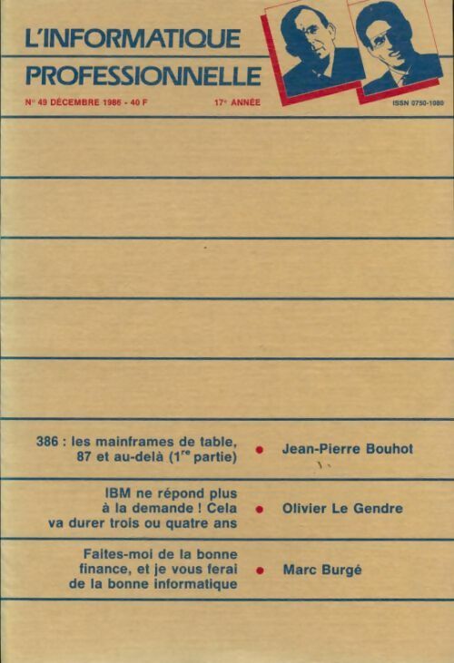 Livrenpoche : L'informatique professionnelle n°49 - Collectif - Livre