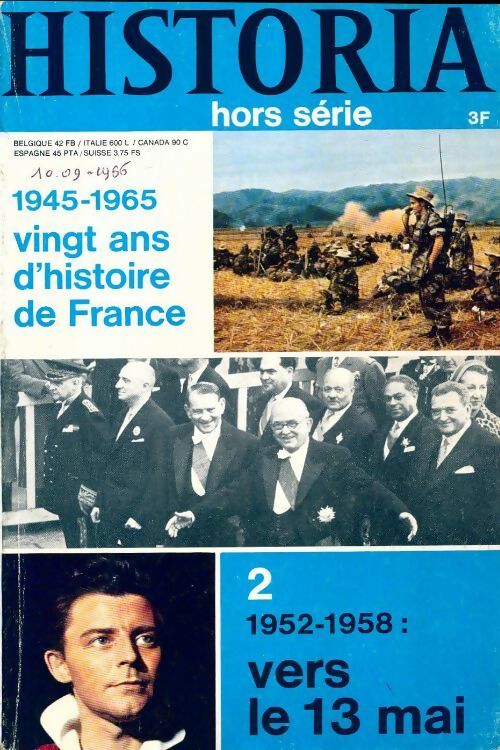 Livrenpoche : Historia hors-série n°2 : Vingt ans d'histoire de France Tome II : Vers le 13 mai 1952-1958 - Collectif - Livre