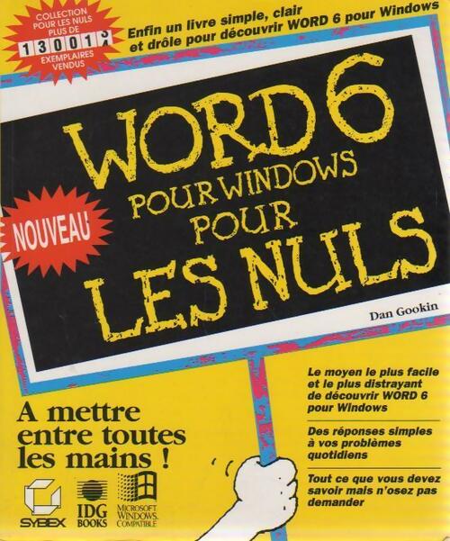 Livrenpoche : Word 6 pour windows pour les nuls - Dan Gookin - Livre