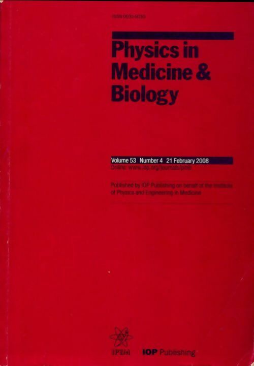 Livrenpoche : Physics in Medecine & Biology Vol 53-4 - Collectif - Livre