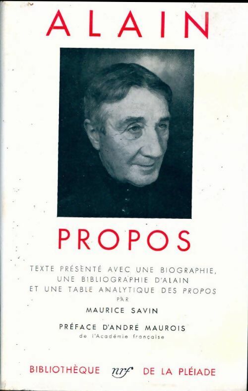 Livrenpoche : Propos - Alain - Livre