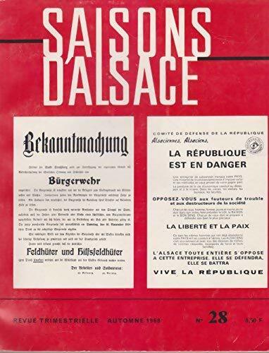 Livrenpoche : Saisons d'Alsace n°28 - Collectif - Livre