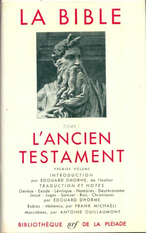 Livrenpoche : La BIble Tome I : L'Ancien Testament - Collectif - Livre