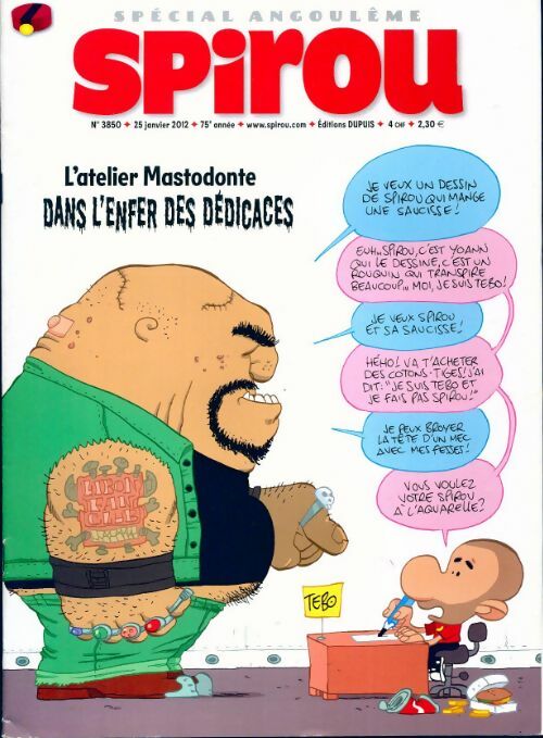 Livrenpoche : Spirou n°3850 : L'atelier Mastodonte dans l'enfer des dédicaces - Collectif - Livre