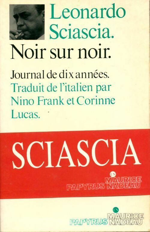 Noir sur noir - Leonardo Sciascia - Livre