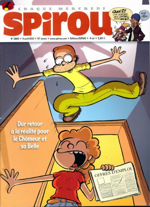 Livrenpoche : Spirou n°3860 : Dur retour à la réalité pour le Chômeur et sa Belle - Collectif - Livre