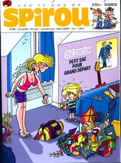 Livrenpoche : Spirou n°3913 : Cédric petit sac pour grand départ - Collectif - Livre