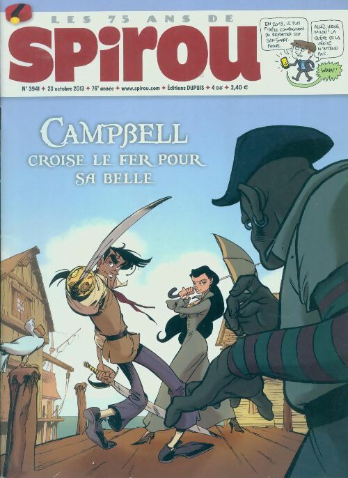 Livrenpoche : Spirou n°3941 : Campbell croise le fer pour sa belle - Collectif - Livre
