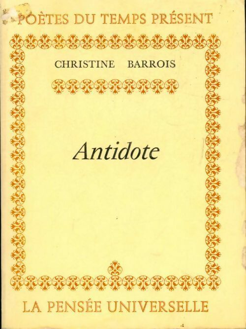 Livrenpoche : Antidote - Christine Barrois - Livre