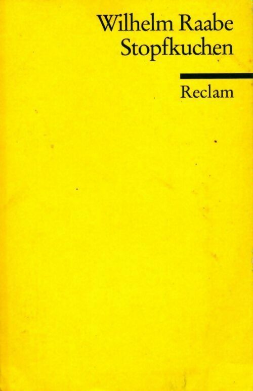 Livrenpoche : Stopfkuchen - Wilhelm Raabe - Livre