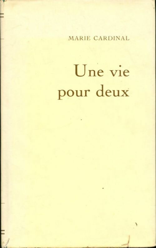 Livrenpoche : Une vie pour deux - Marie Cardinal - Livre