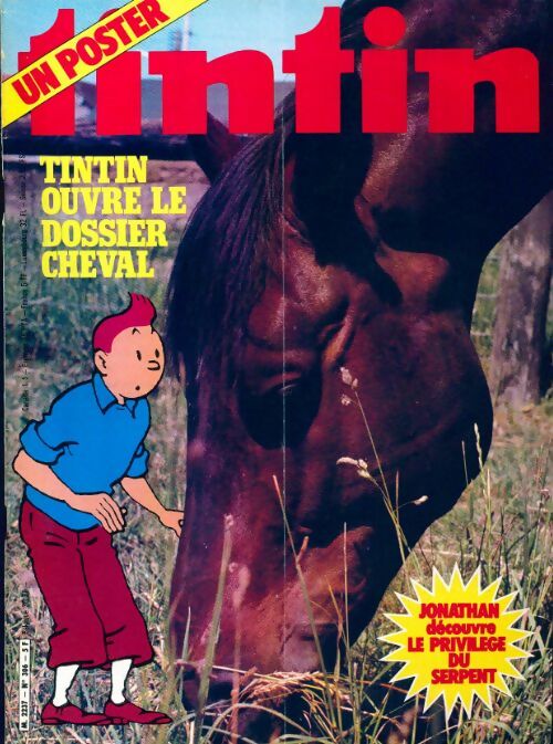 Tintin n°306 : Tintin ouvre le dossier cheval - Collectif -  Tintin (revue) - Livre