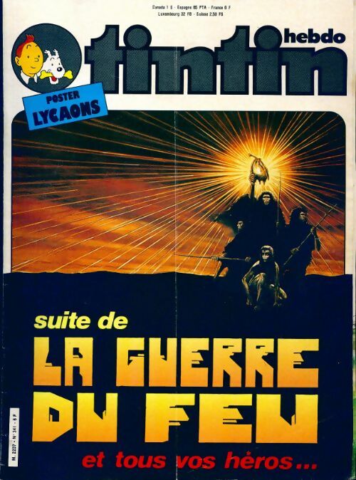 Tintin n°341 : La guerre du feu - Collectif -  Tintin (revue) - Livre