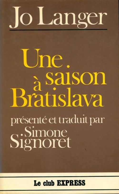 Livrenpoche : Une saison à Bratislava - Jo Langer - Livre