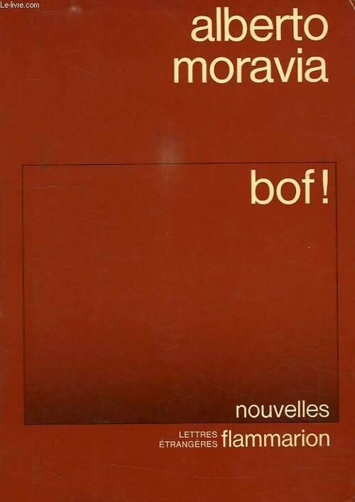 Livrenpoche : Bof ! - Alberto Moravia - Livre