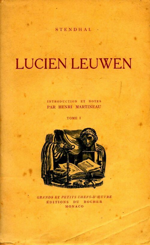 Lucien Leuwen Tome I - Stendhal -  Rocher GF - Livre