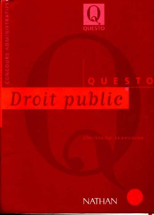 Livrenpoche : Droit public - Christelle Jeanvoine - Livre