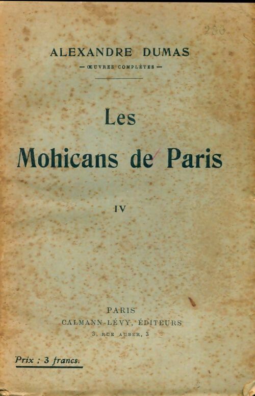 Livrenpoche : Les mohicans de Paris Tome IV - Alexandre Dumas - Livre
