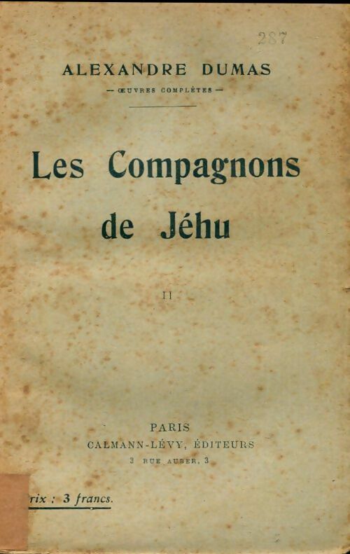 Livrenpoche : Les compagnons de Jéhu Tome II - Alexandre Dumas - Livre