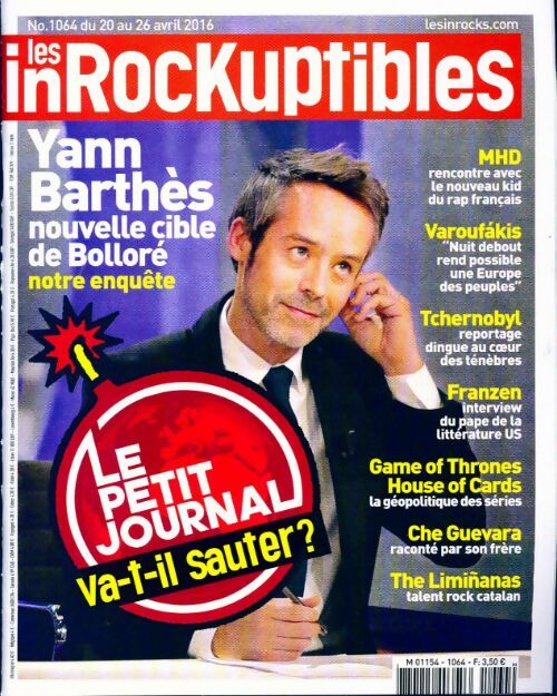 Livrenpoche : Les inRockuptibles n°1064 : Yann Barthès - Collectif - Livre