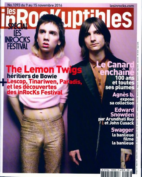Livrenpoche : Les inRockuptibles n°1093 : The Lemon Twigs - Collectif - Livre