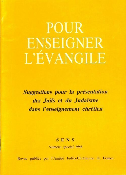 Livrenpoche : Sens numéro spécial : Pour enseigner l'Evangile - Collectif - Livre