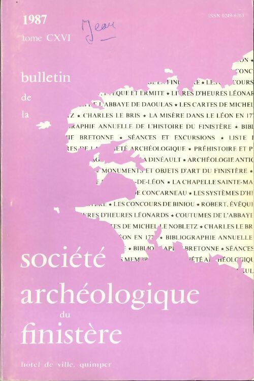Livrenpoche : Bulletin de la société archéologique du Finistère Tome CXVI - Collectif - Livre