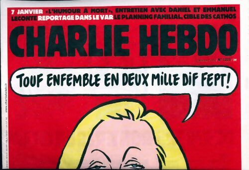 Livrenpoche : Charlie hebdo n°1221 : Touf enfemble en deux mille dif fept ! - Collectif - Livre