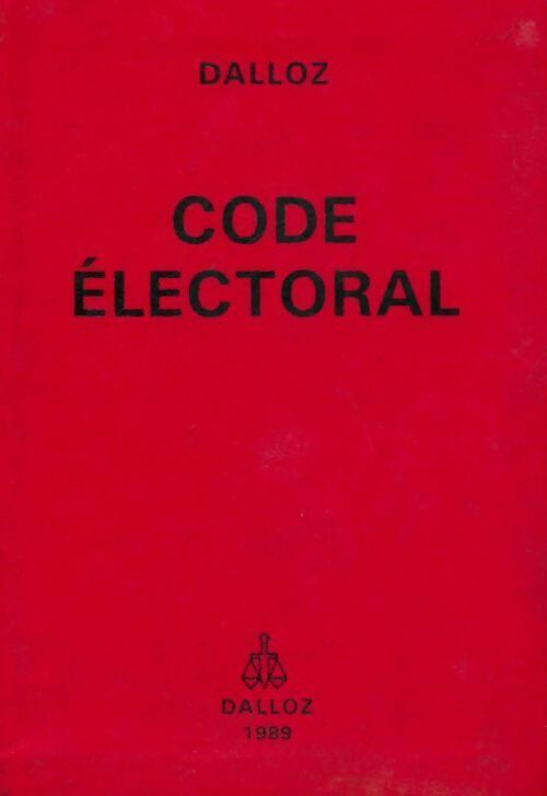 Livrenpoche : Code électoral 1989 - Collectif - Livre