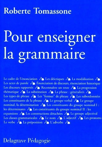 Livrenpoche : Pour enseigner la grammaire - Roberte Tomassone - Livre