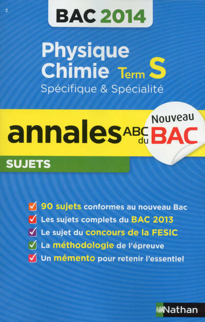 Livrenpoche : Physique-chimie Terminale S Sujets 2014 - Michel Faye - Livre
