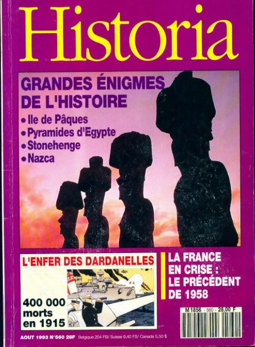Livrenpoche : Historia n°560 : Grands énigmes de l'histoire - Collectif - Livre