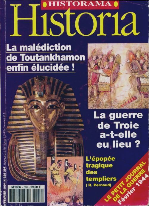 Livrenpoche : Historia n°566 : La malédiction de Toutankhamon enfin élucidée ! - Collectif - Livre
