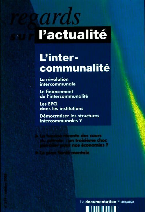 Livrenpoche : Regards sur l'actualité n°314. L'intercommunalité - Collectif - Livre